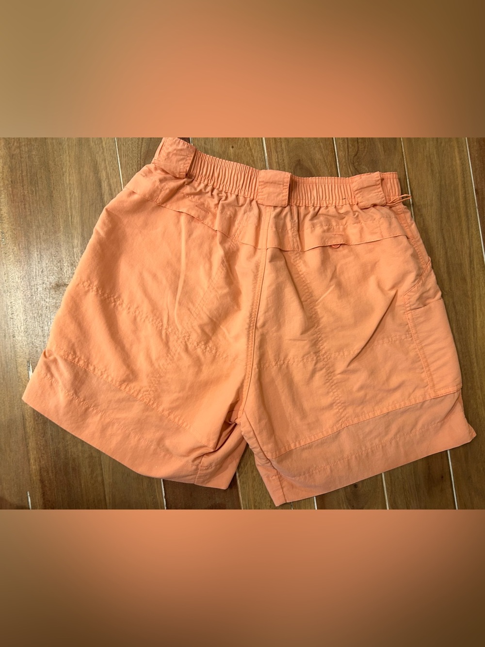 AFTCO Mens M01 Fishing Shorts Orange Size 32 Elastic Waist Utility Pockets - Picture 5 of 7